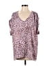 CAbi 100% Polyester Pink Short Sleeve Blouse Size S - photo 1