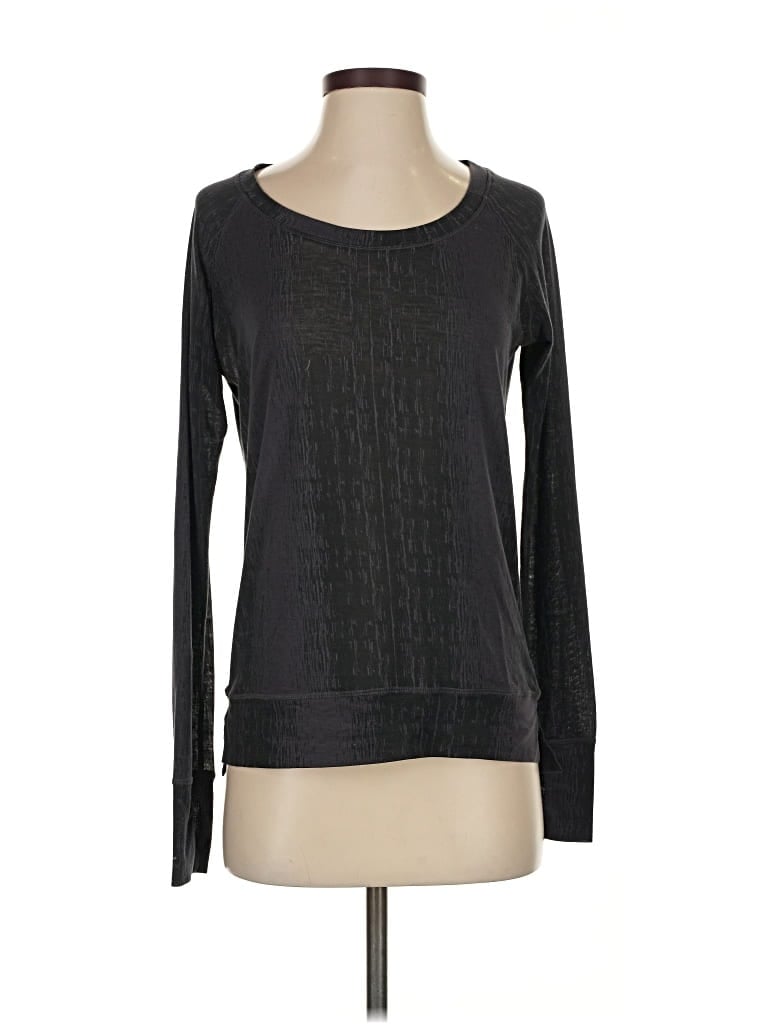 Pre-owned Lululemon Athletica Long Sleeve T-shirt In Gray