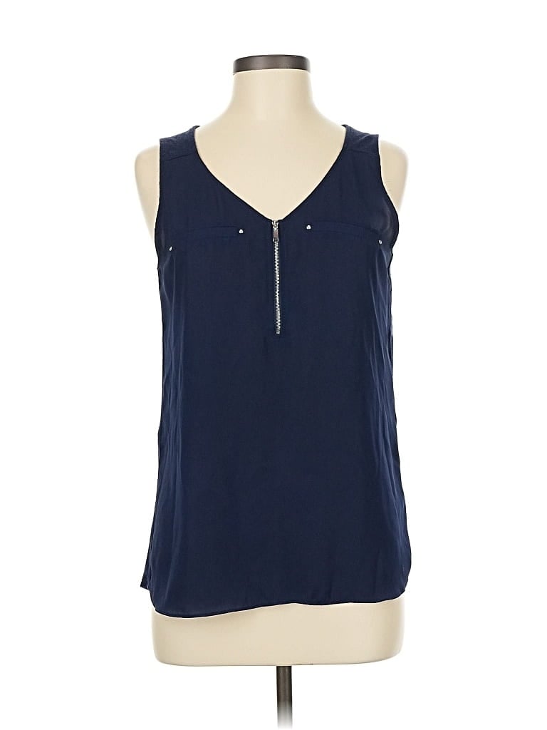 Pre-owned Fortune + Ivy Sleeveless Blouse In Blue