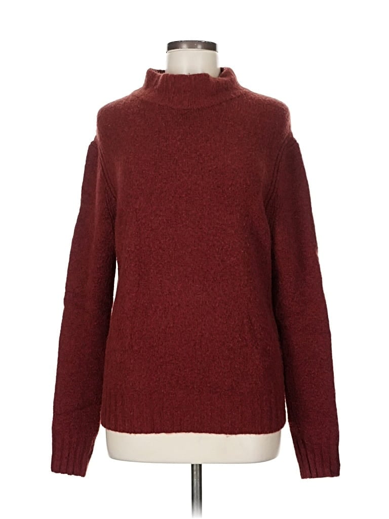 Pre-owned Point Sur Turtleneck Sweater In Burgundy