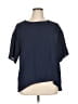 Shein Curve 100% Polyester Blue Short Sleeve Top Size 0X - photo 1