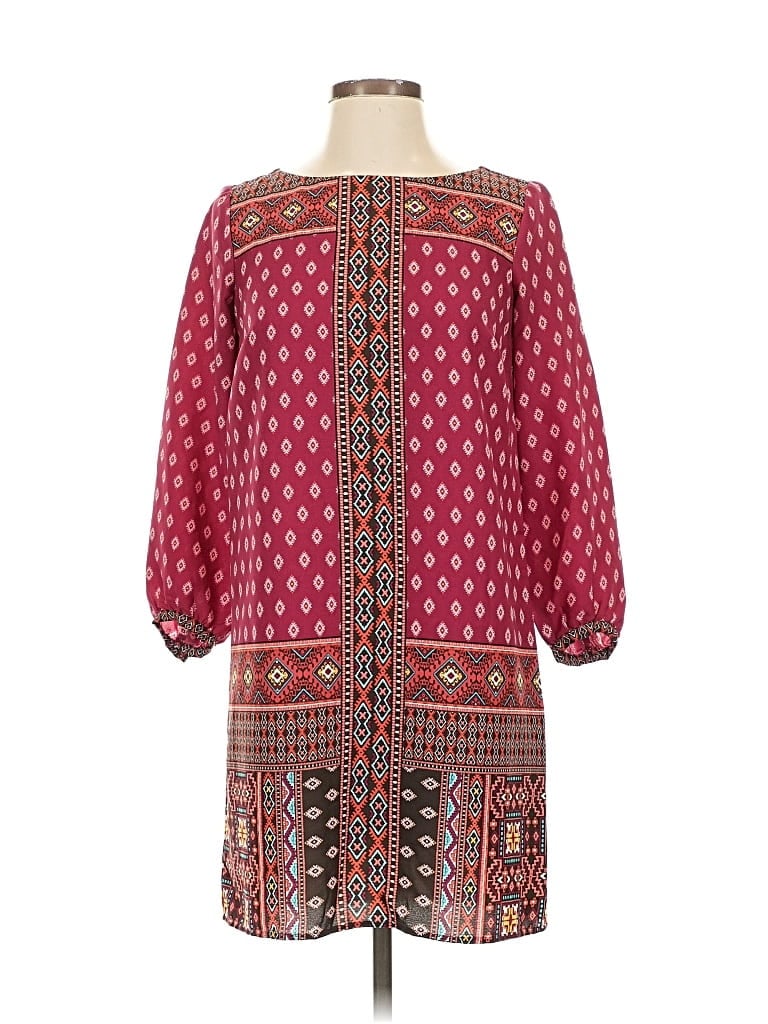 Pre-owned Ann Taylor Loft Casual Dress In Burgundy