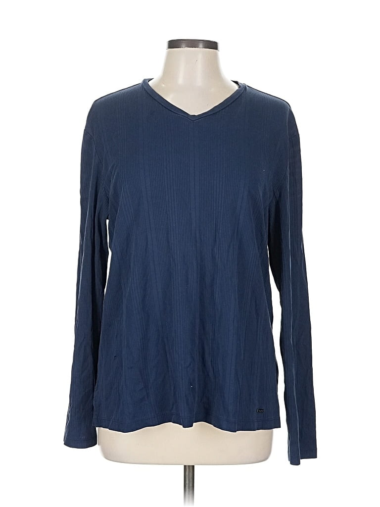 Pre-owned Calvin Klein Long Sleeve T-shirt In Blue