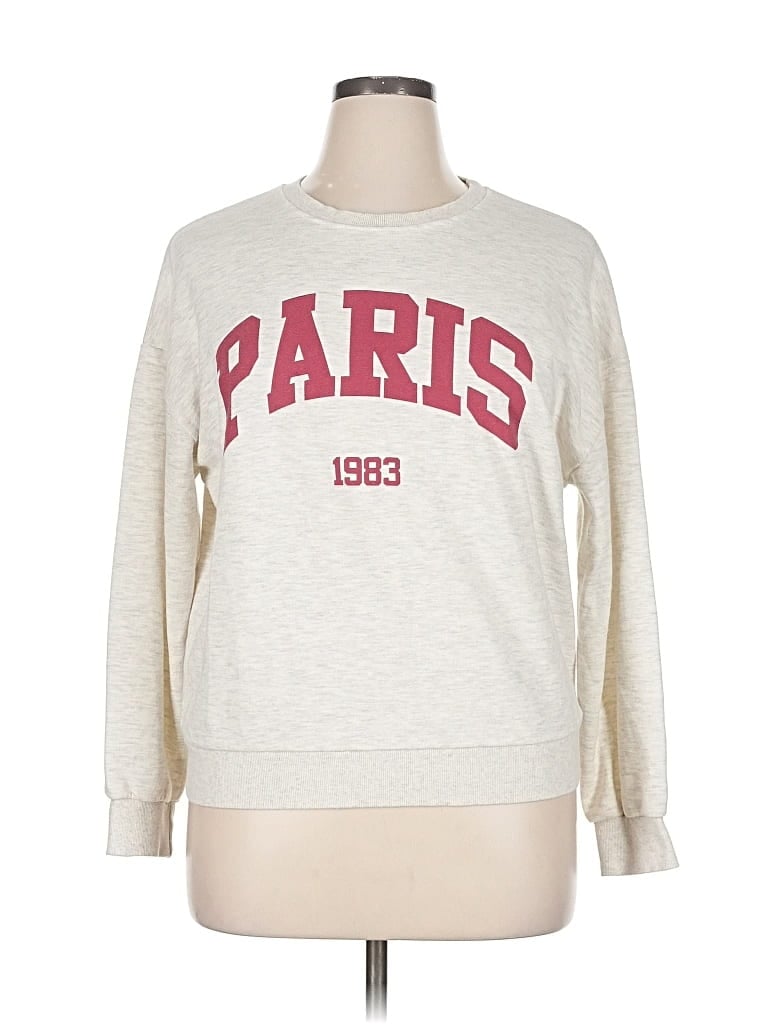 Pre-owned Assorted Brands Sweatshirt In White