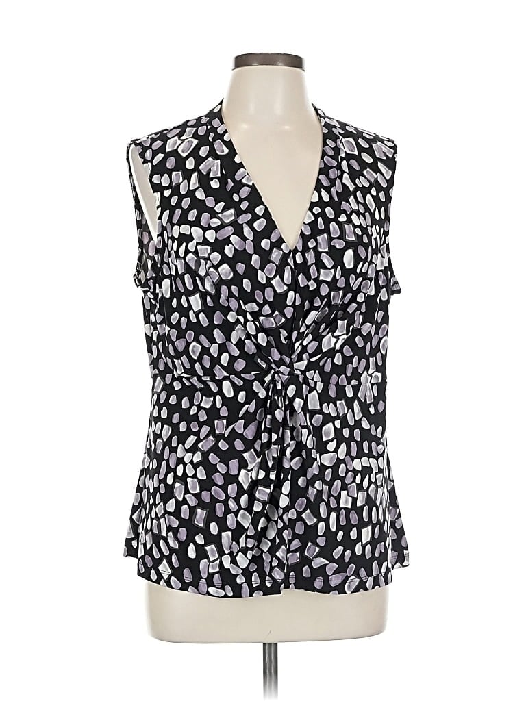 Pre-owned Donna Karan Sleeveless Blouse In Black