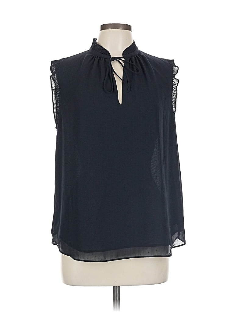 Pre-owned H&m Sleeveless Blouse In Black