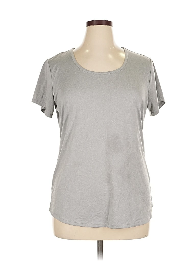 Pre-owned Rbx Short Sleeve Top Gray Scoop Neck Tops