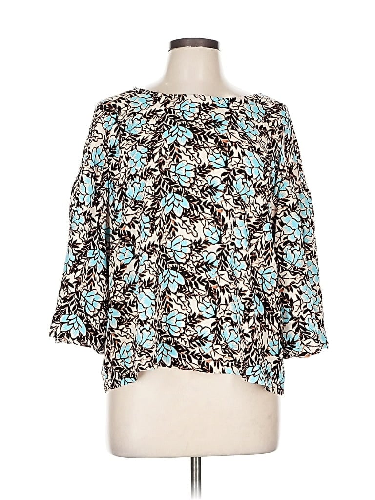 Pre-owned Elizabeth And James 3/4 Sleeve Blouse In Blue