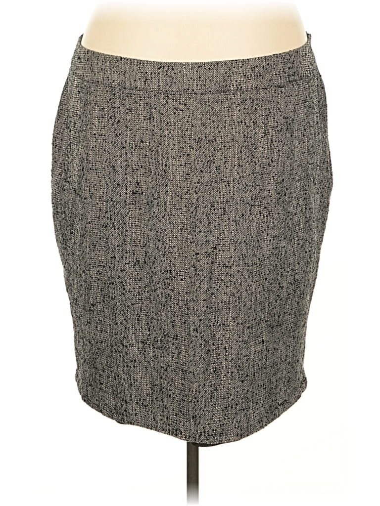 Pre-owned Lane Bryant Formal Skirt In Gray