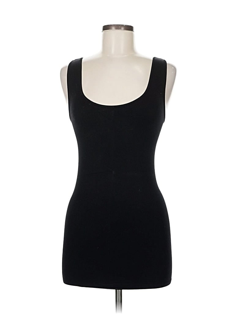 Pre-owned Skinny Tee Tank Top Black Strapless Neckline Tops