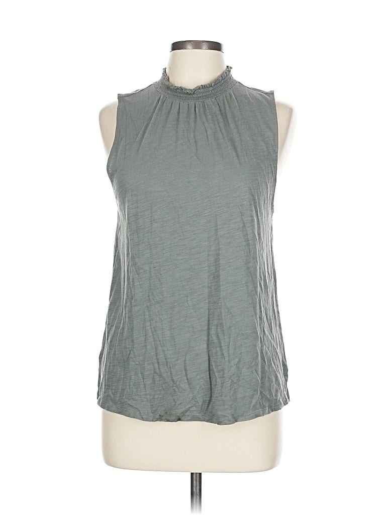 Pre-owned Ann Taylor Loft Outlet Sleeveless T-shirt In Gray