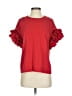 Drew Red Short Sleeve Top Size S - photo 1