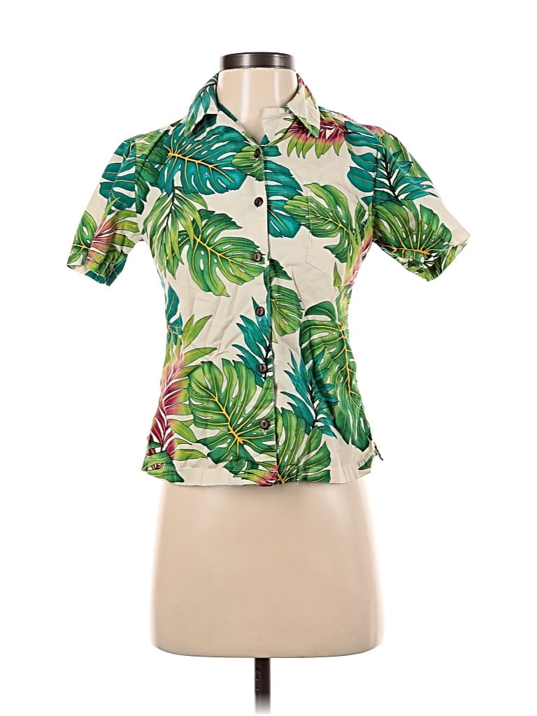 Pre-owned The Hawaiian Original Short Sleeve Button Down Shirt In Green