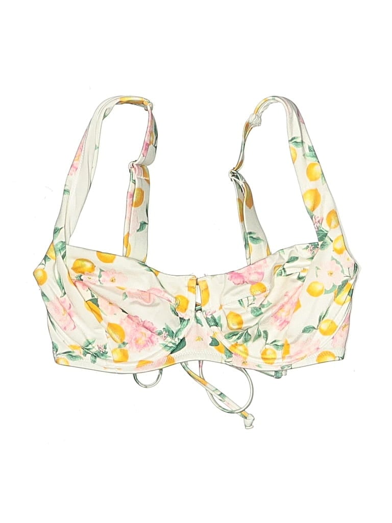 Pre-owned Victoria's Secret Swimsuit Top Pink Floral Pattern Swimwear