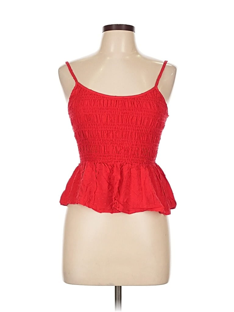 Pre-owned Chance Sleeveless Top Red Sweetheart Neckline Tops