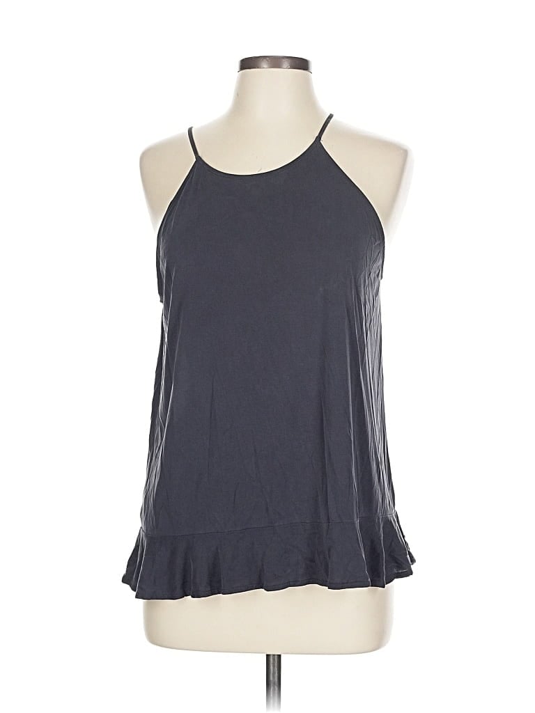 Pre-owned Ann Taylor Loft Tank Top Gray Halter Neckline Tops