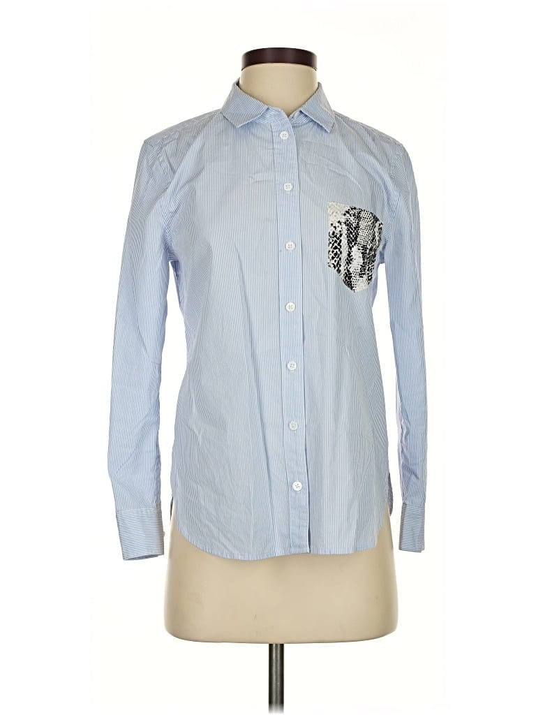 Click to view more detailed imagery on our partner's website Pre-owned Equipment Long Sleeve Button Down Shirt In Blue