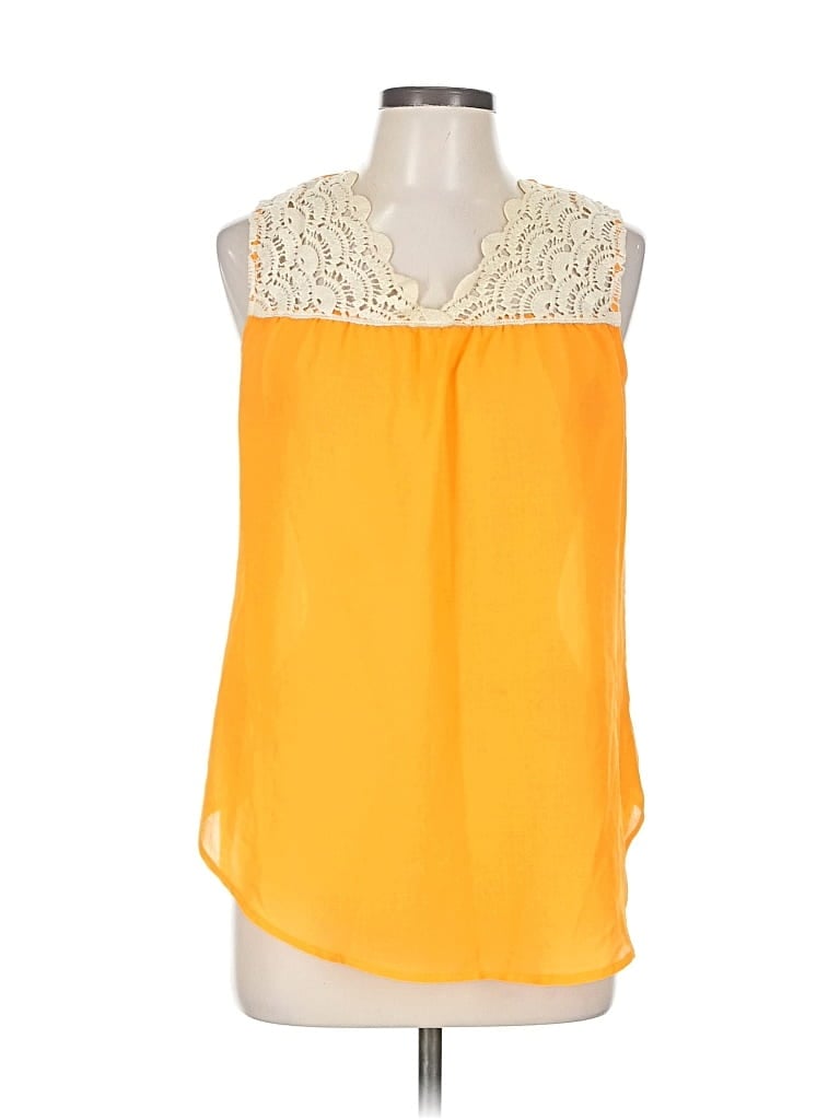 BELLE DU JOUR Pre-owned Sleeveless Blouse In Yellow