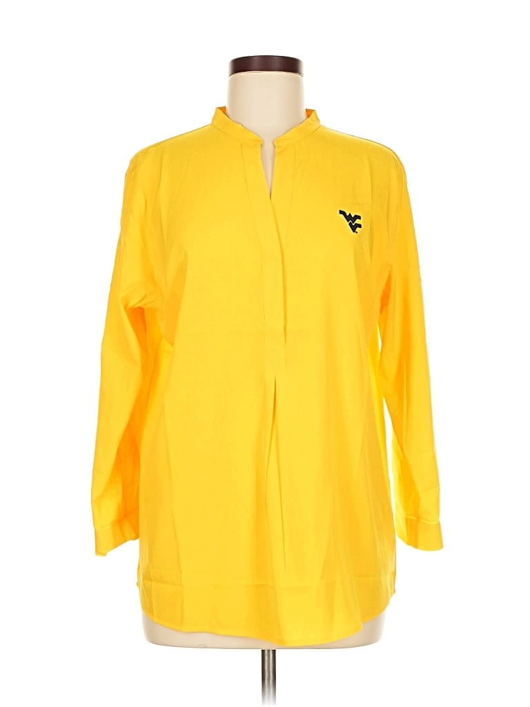 Ug Apparel 3/4 Sleeve Blouse In Yellow