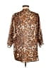 Unbranded Animal Print Brown 3/4 Sleeve Blouse Size M - photo 2