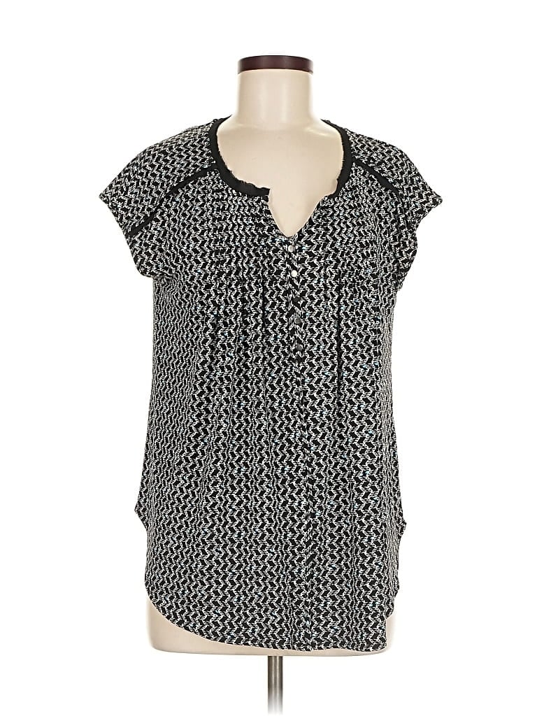 Pre-owned 41hawthorn Short Sleeve Blouse In Black