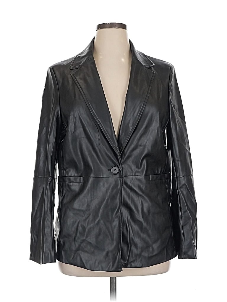 Pre-owned Evereve Blazer Jacket In Black