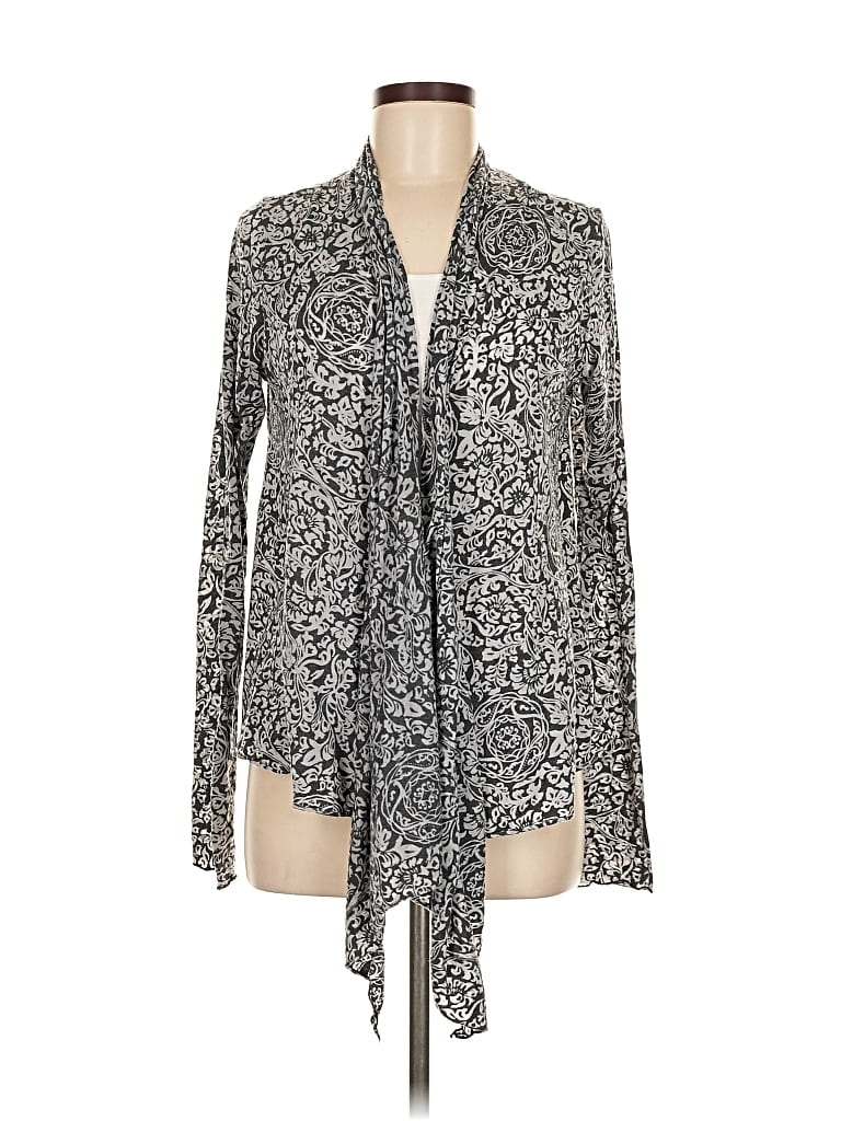 Pre-owned Hard Tail Cardigan Sweater In Silver