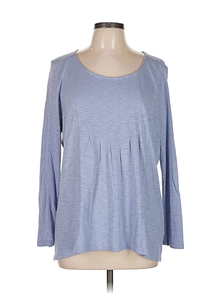 Click to view more detailed imagery on our partner's website Pre-owned Jjill Long Sleeve Top Blue Scoop Neck Tops