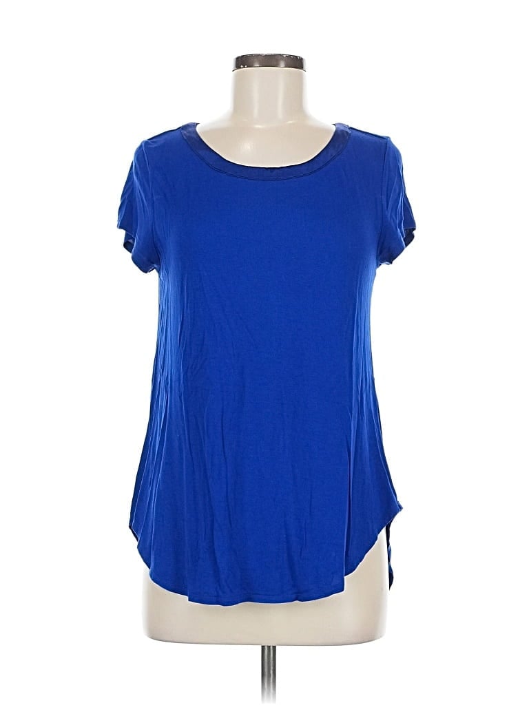 Pre-owned Alfani Short Sleeve Top Blue Scoop Neck Tops