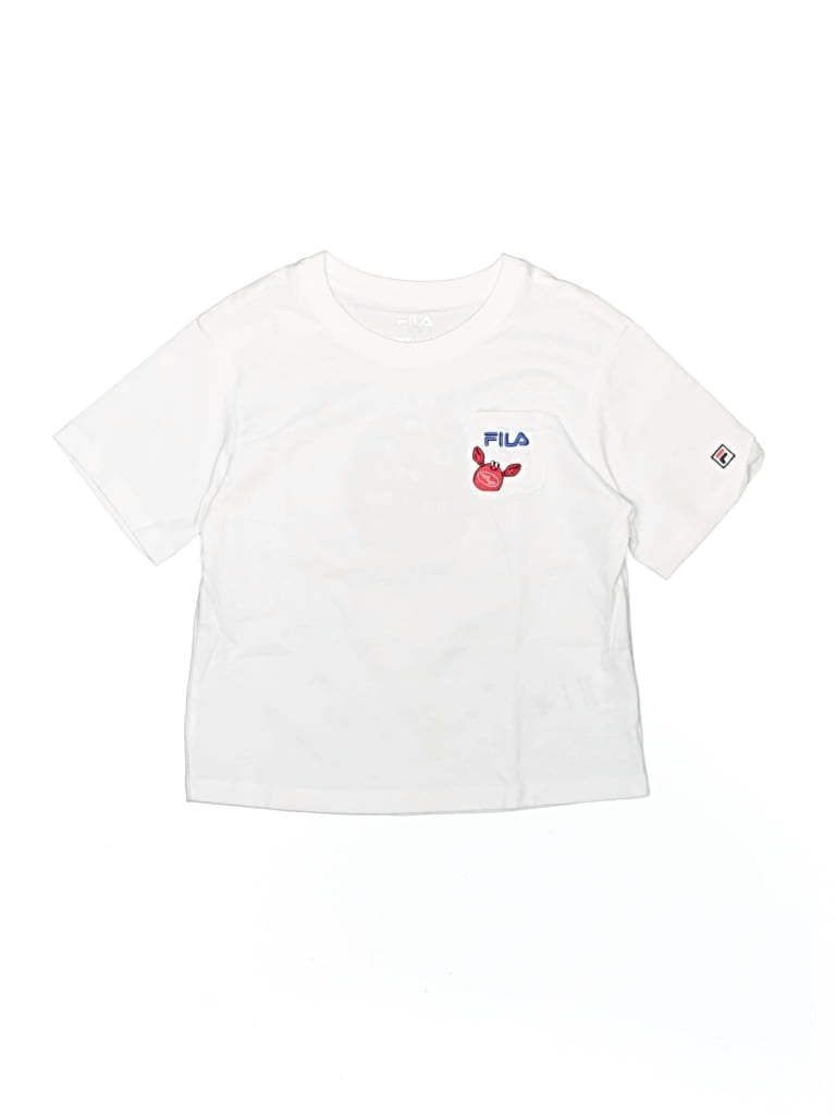 Pre-owned Fila Kids'  Short Sleeve T-shirt In White