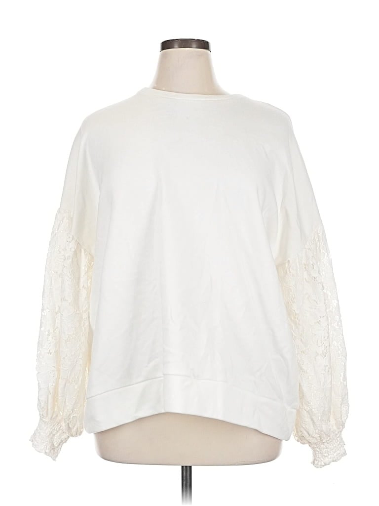 Pre-owned Express Sweatshirt In White