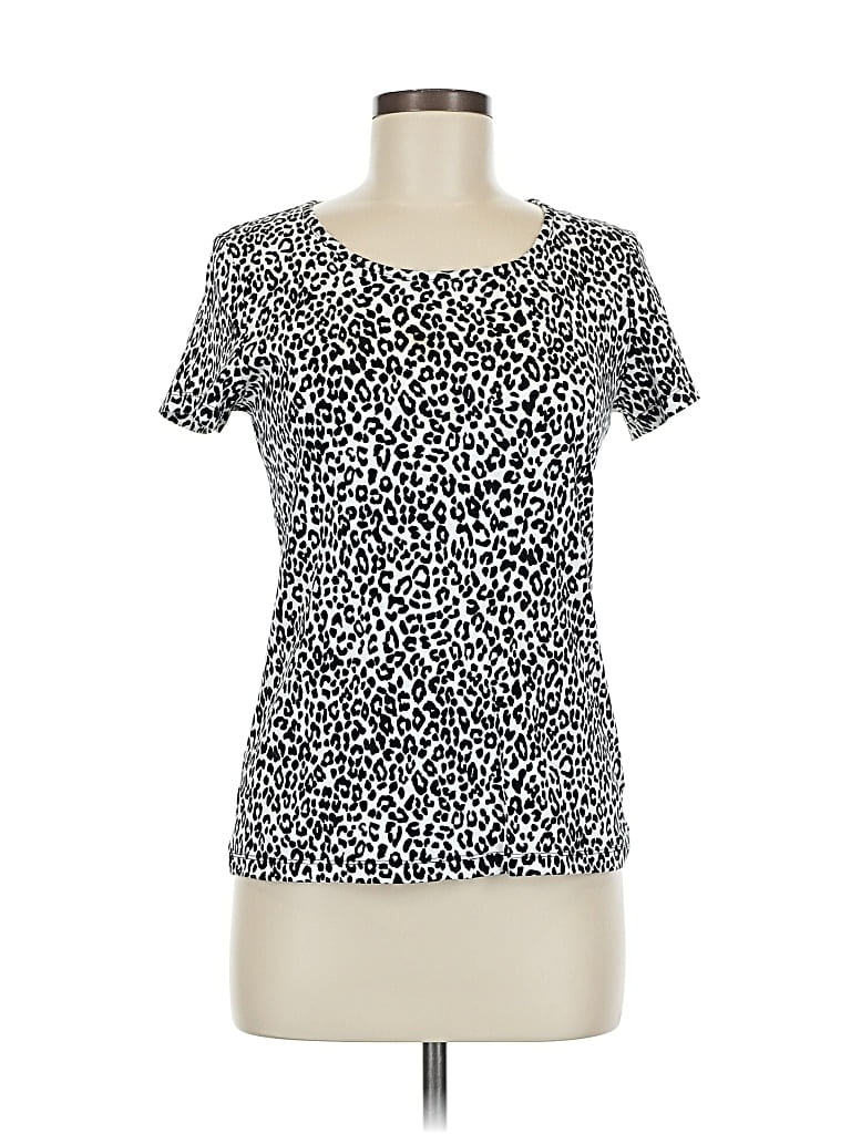 Pre-owned Jones New York Sport Short Sleeve T-shirt In White