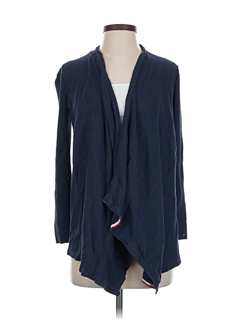 Pre-owned Tommy Hilfiger Cardigan Sweater In Blue