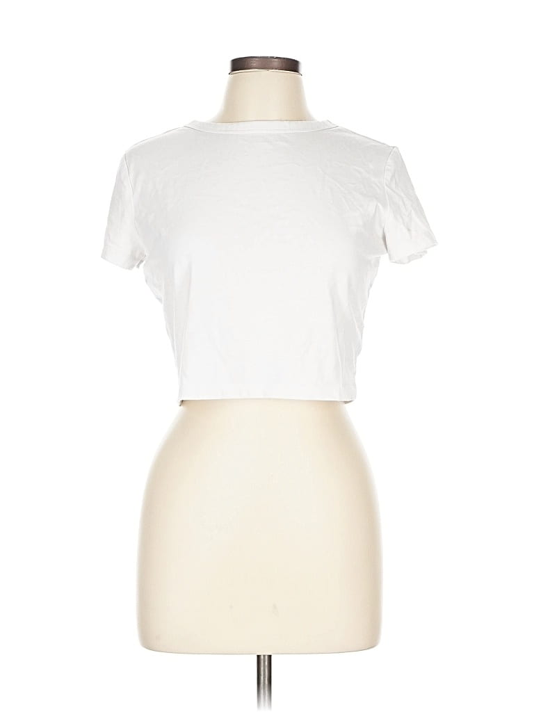 Pre-owned Wild Fable Short Sleeve T-shirt In White