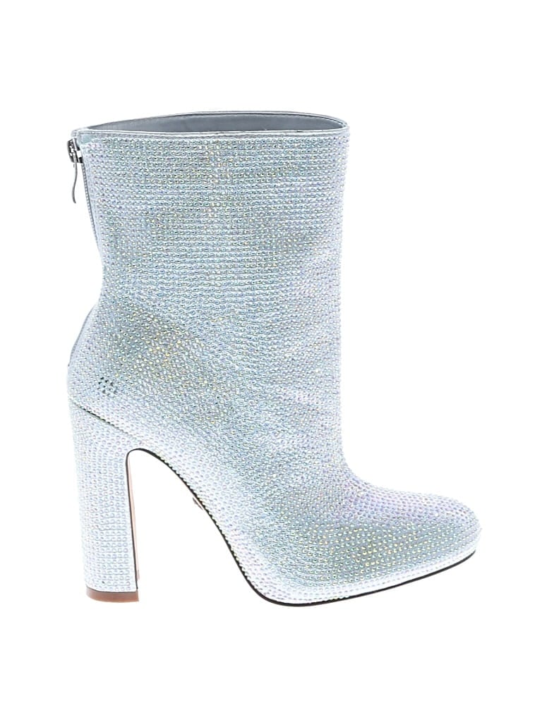 Pre-owned Azalea Wang Boots In Silver