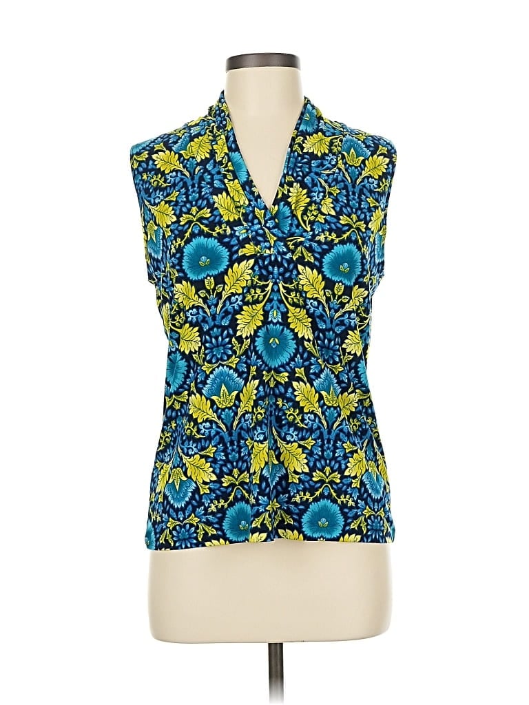 Pre-owned Jones New York Collection Sleeveless Blouse In Blue