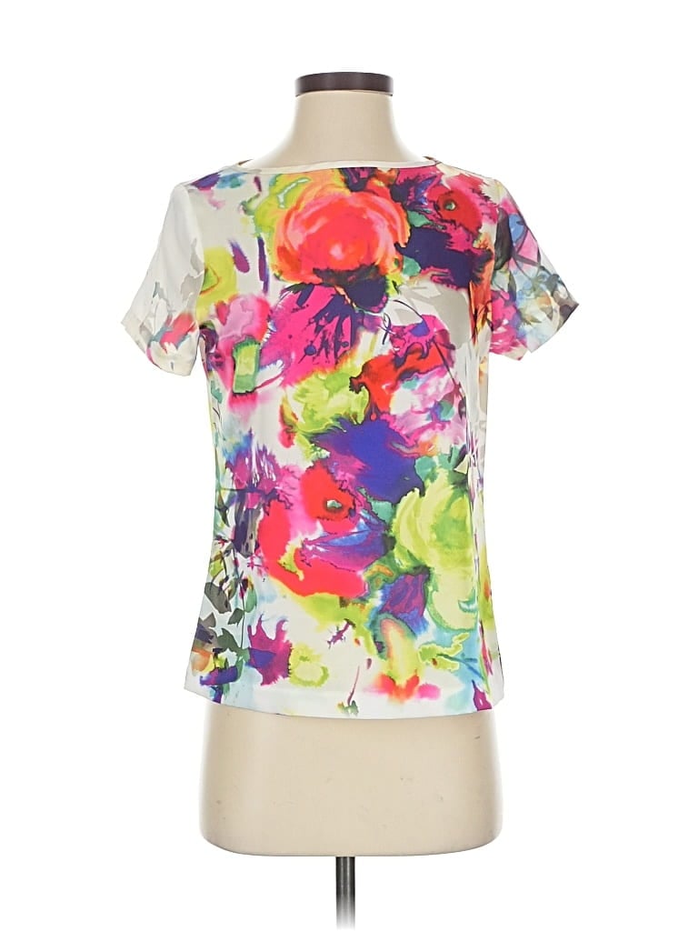 LIZ CLAIBORNE Pre-owned Short Sleeve Blouse In White