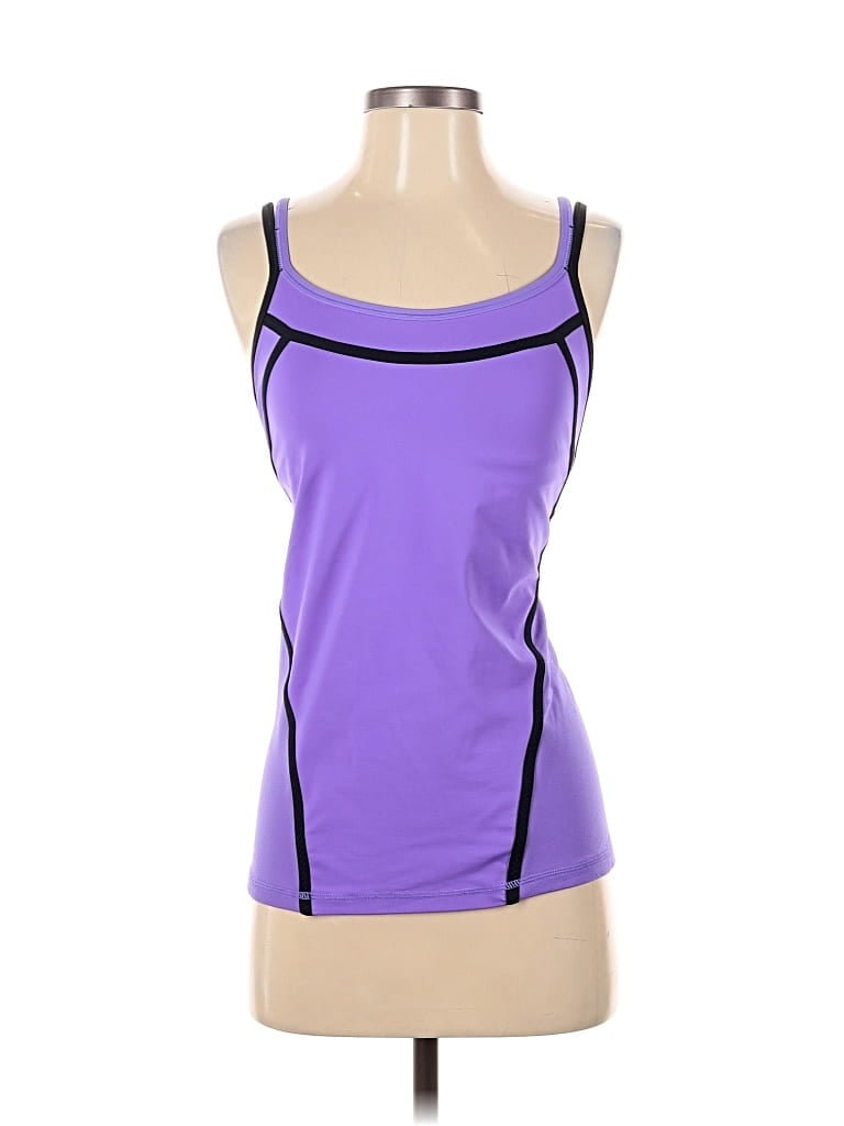 Pre-owned Lululemon Athletica Tank Top Purple Strapless Neckline Tops