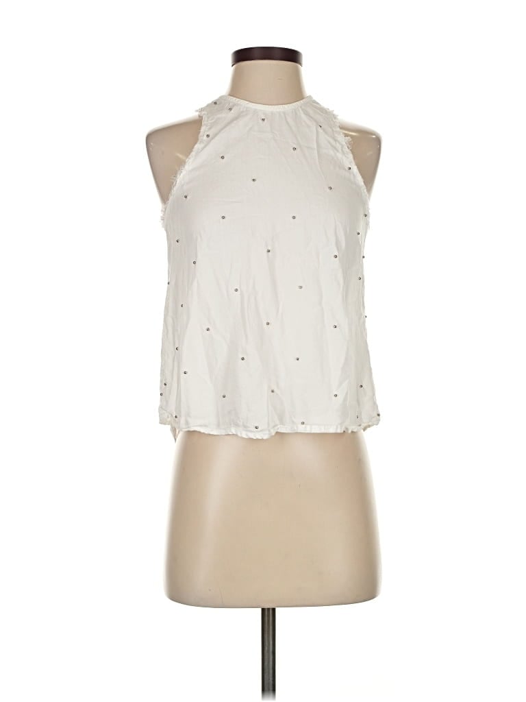 Pre-owned Bella Dahl Sleeveless Blouse In White