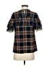 J.Crew 100% Polyester Black Short Sleeve Blouse Size 0 - photo 2