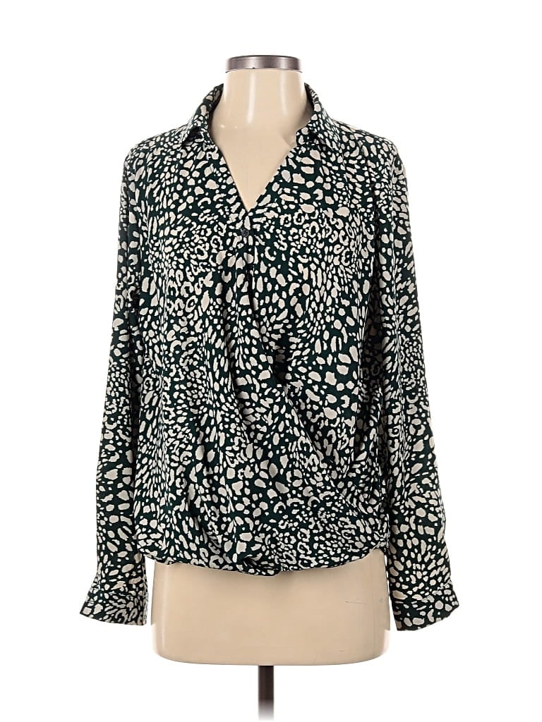 EVERLY Pre-owned Long Sleeve Blouse In Green