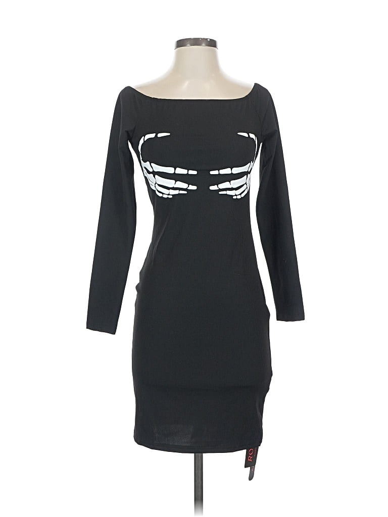 Romwe Cocktail Dress In Black