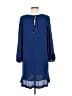 Halston Heritage 100% Polyester Solid Blue Casual Dress Size 8 - photo 2
