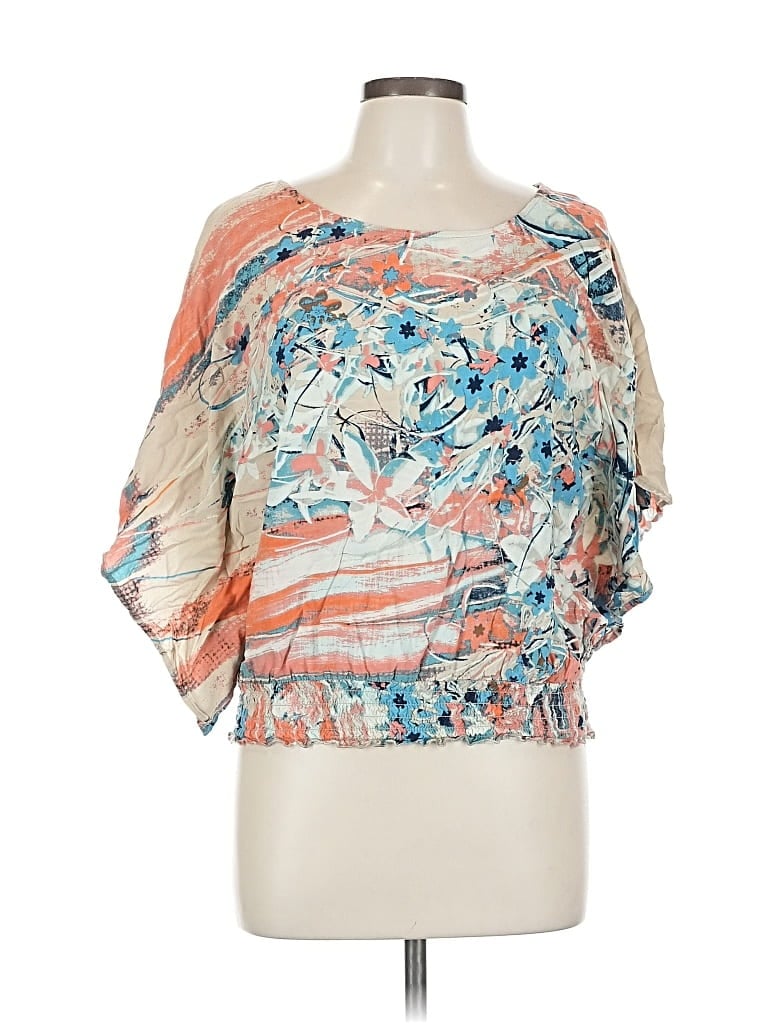 Pre-owned Cato 3/4 Sleeve Blouse In Orange