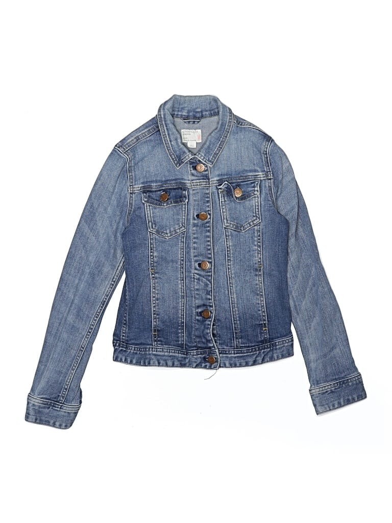 Pre-owned Crewcuts Kids' Denim Jacket In Blue