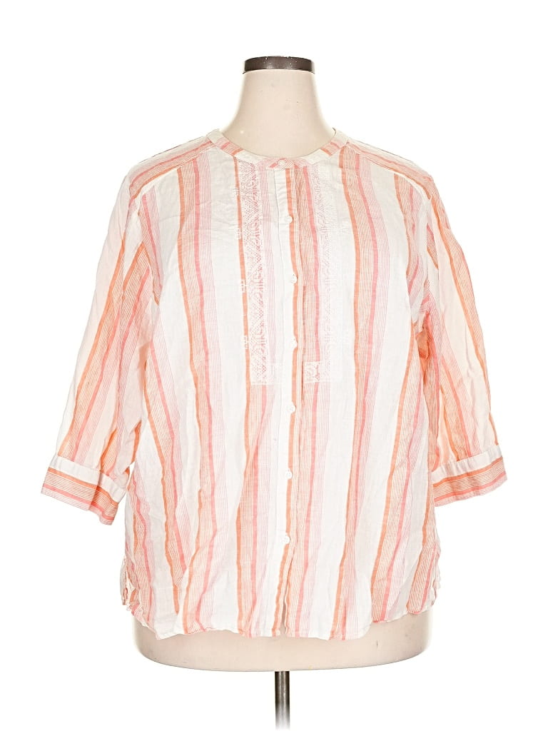 Pre-owned Lane Bryant 3/4 Sleeve Blouse In Pink