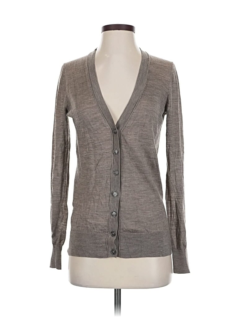 Pre-owned Ann Taylor Loft Cardigan Sweater In Gray