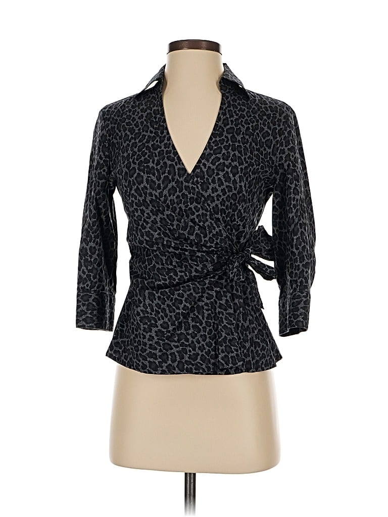 Pre-owned Express Design Studio 3/4 Sleeve Blouse In Black