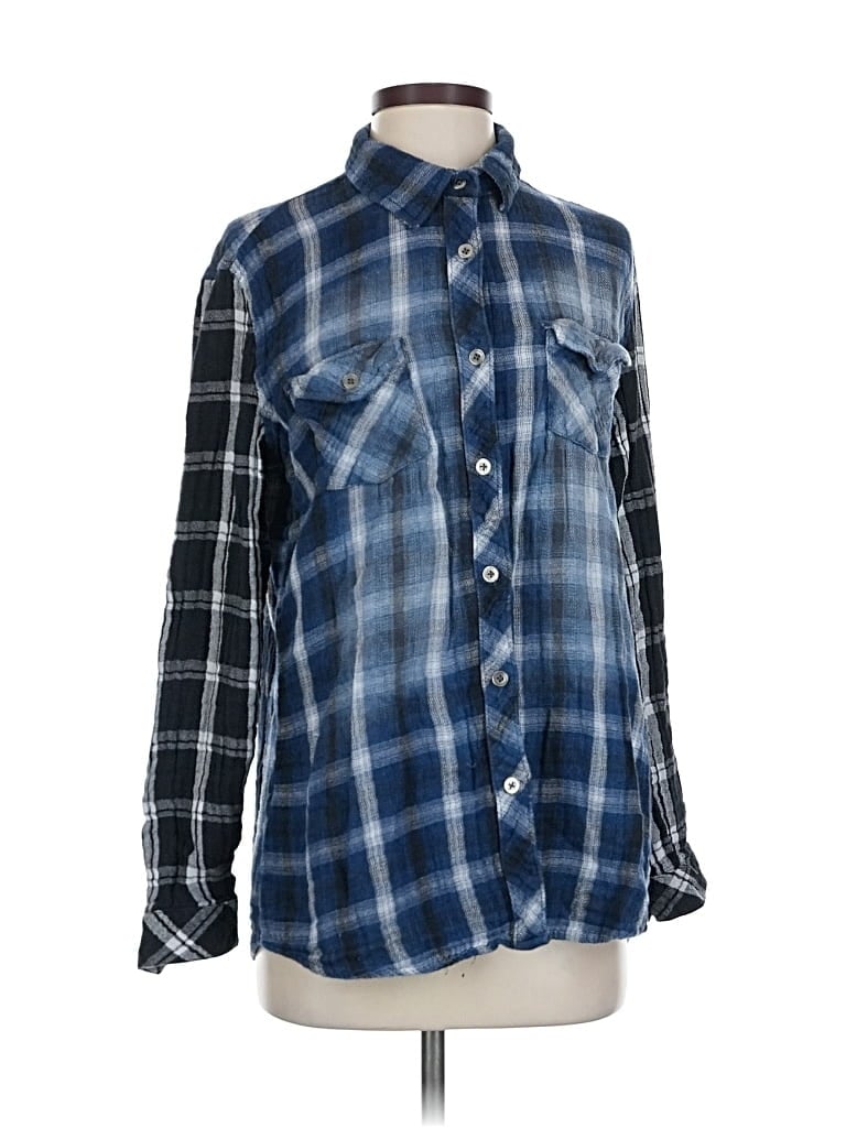 Pre-owned Vintage Havana Long Sleeve Button Down Shirt In Blue