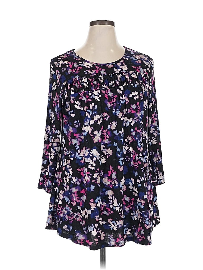 LANE BRYANT Pre-owned 3/4 Sleeve Blouse In Purple